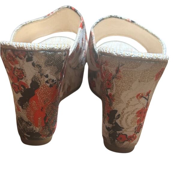 Women's floral print platform wedges size 41 - Picture 4 of 7